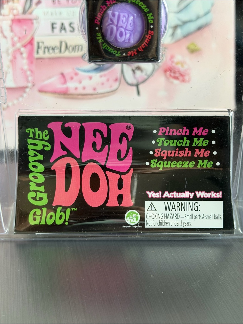 Nee Doh Worlds Smelledt Groovy Glob Stress Ball - Purple/Black Authentic - Picture 2 of 6